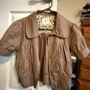 Forever 21 Women's Brown Short-Sleeve Blazer